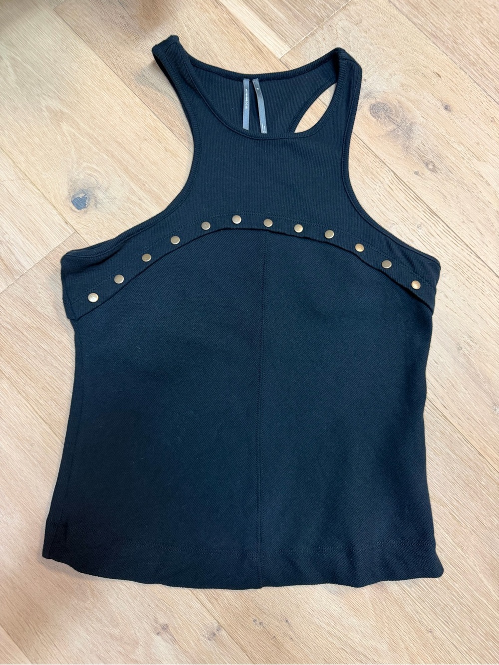 By Anthropologie snap racer tank black  medium - Picture 4 of 5